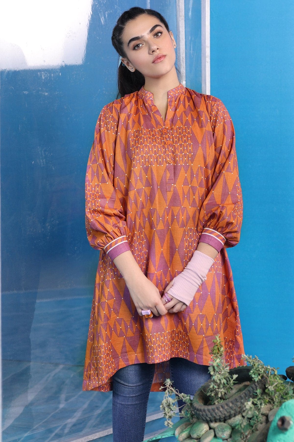 Alkaram shop kurti design