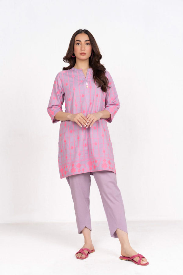 Stitched - 2 Pc Printed Jacquard Outfit