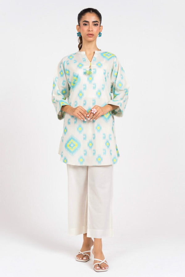 Stitched - 2 Pc Printed Jacquard Outfit