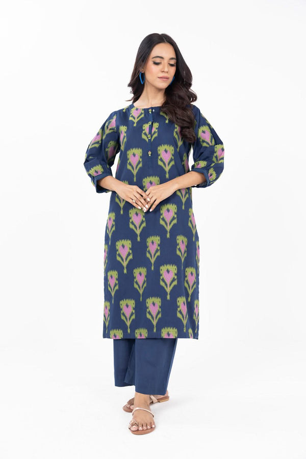 Stitched - 2 Pc Printed Jacquard Outfit