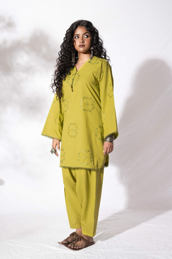 Stitched - 2 Pc Chikankari Outfit