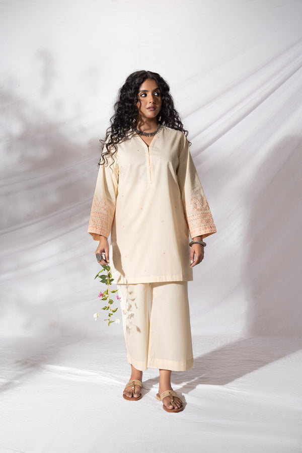 Stitched - 2 Pc Chikankari Outfit