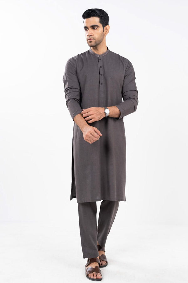 Slim Fit Embroidered Kurta Trouser