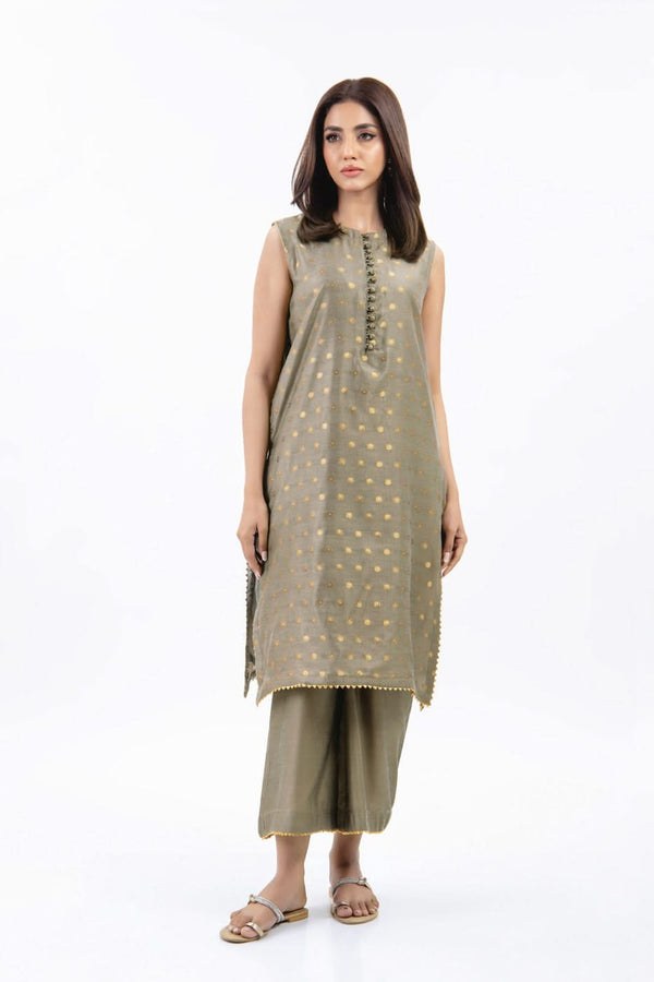 Stitched - 2 Pc Printed Jacquard Outfit