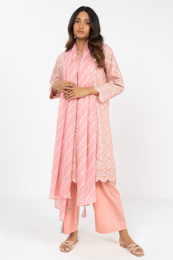 Stitched - 3 Pc Embroidered Lawn Outfit