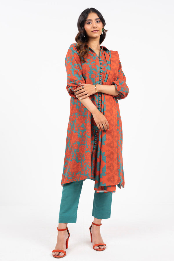 3 Piece Printed Viscose Suit With Viscose Dupatta