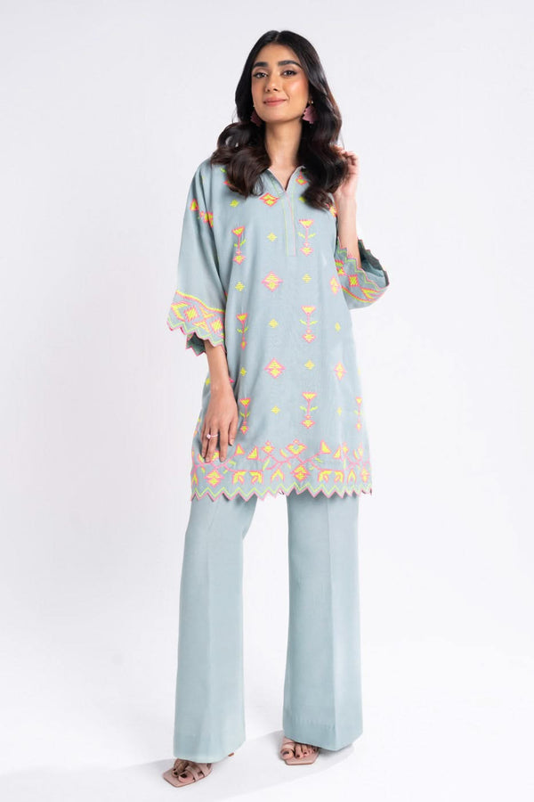 2 Piece Embroidered Kirundi Suit With Karandi Trouser