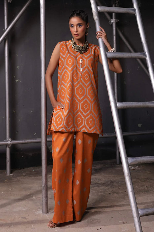 Stitched - Printed Jacquard Kurti