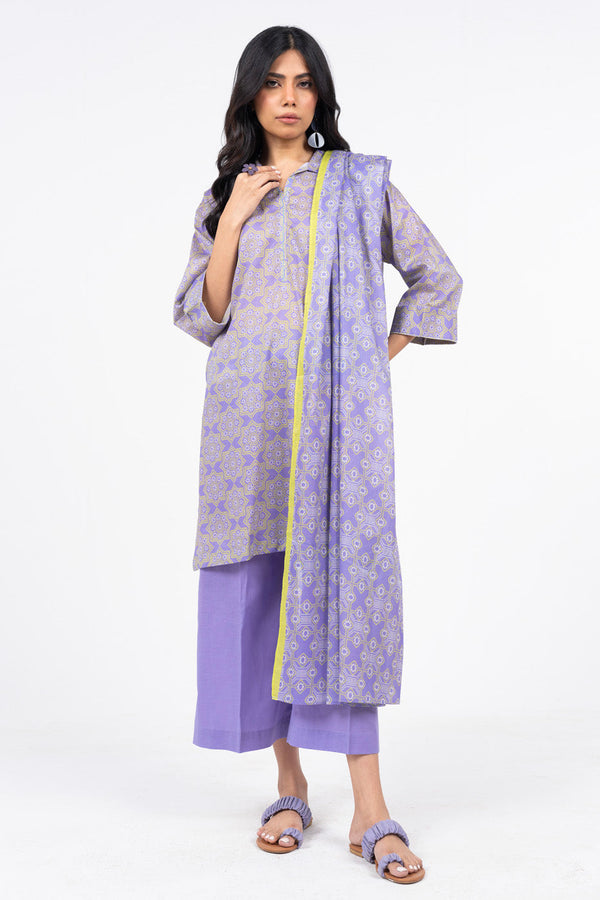 3 Pc Printed Lawn Suit With Lawn Dupatta