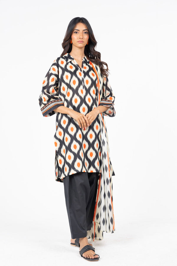 3 Pc Printed Lawn Suit With Lawn Dupatta