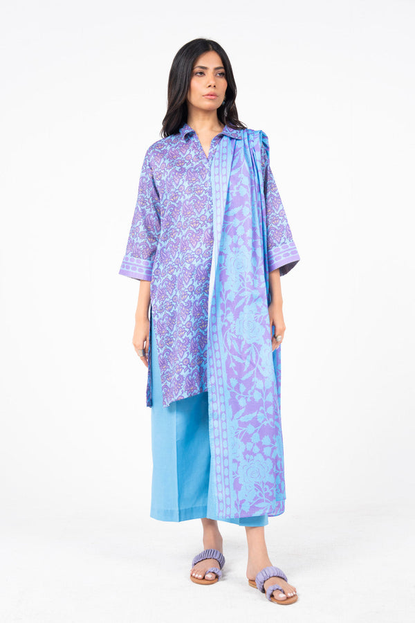 3 Pc Printed Lawn Suit With Lawn Dupatta