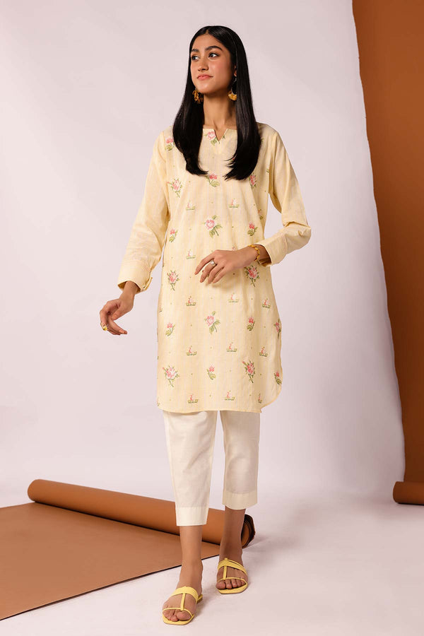 Dyed Embroidered Kurti