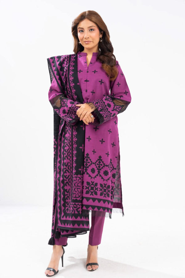 2 Piece Cambric Suit with Lawn Dupatta