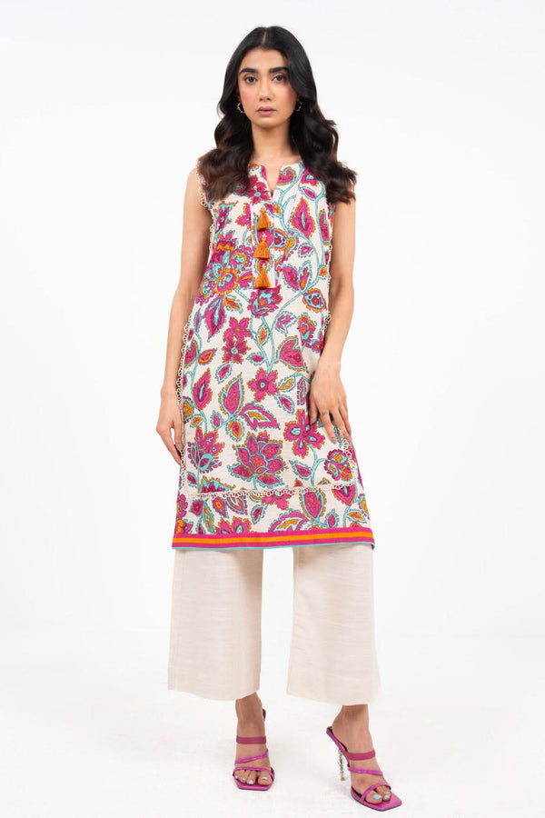 2 Piece Printed Cambric Suit with Dupatta