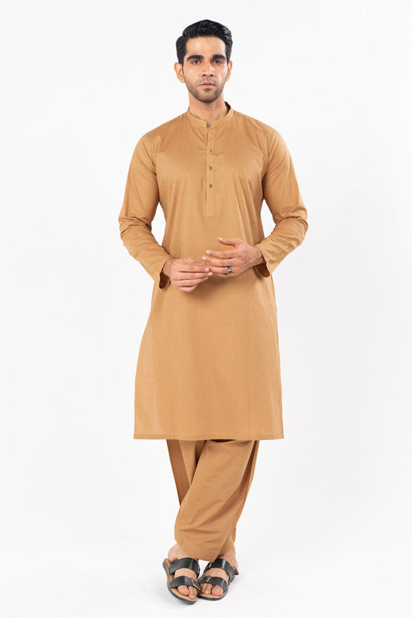 Dyed Embroidered Cambric Kurta Shalwar