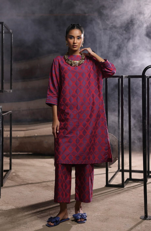 Stitched - Jacquard Kurti