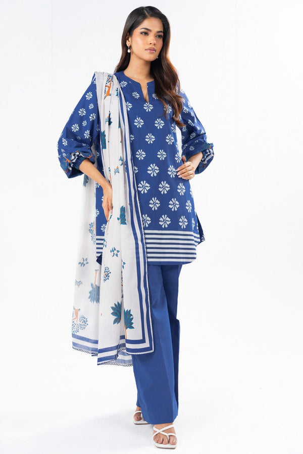 2 Pc Printed Lawn Suit With Printed Lawn Dupatta