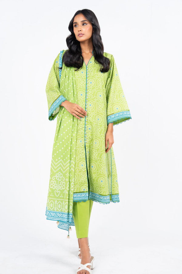 3 Pc Printed Lawn Suit With Lawn Dupatta