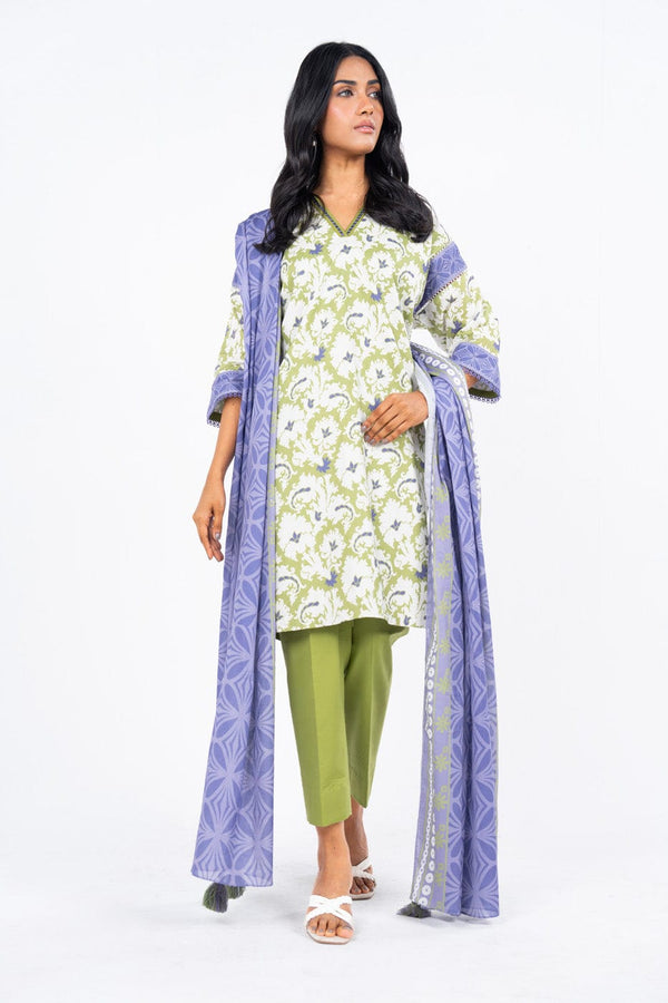 3 Pc Printed Lawn Suit With Lawn Dupatta