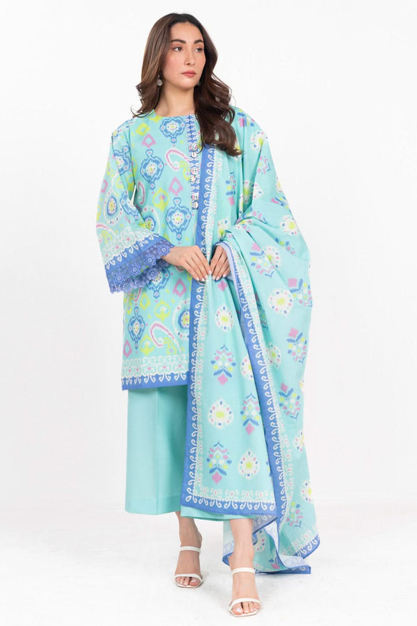 2 Piece  Printed Lawn Suit With Printed Lawn Dupatta