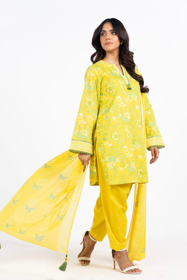 3 Pc Printed Lawn Suit With Lawn Dupatta