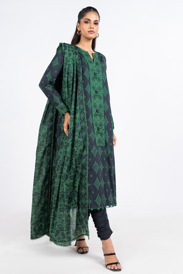 3 Pc Printed Lawn Suit With Lawn Dupatta