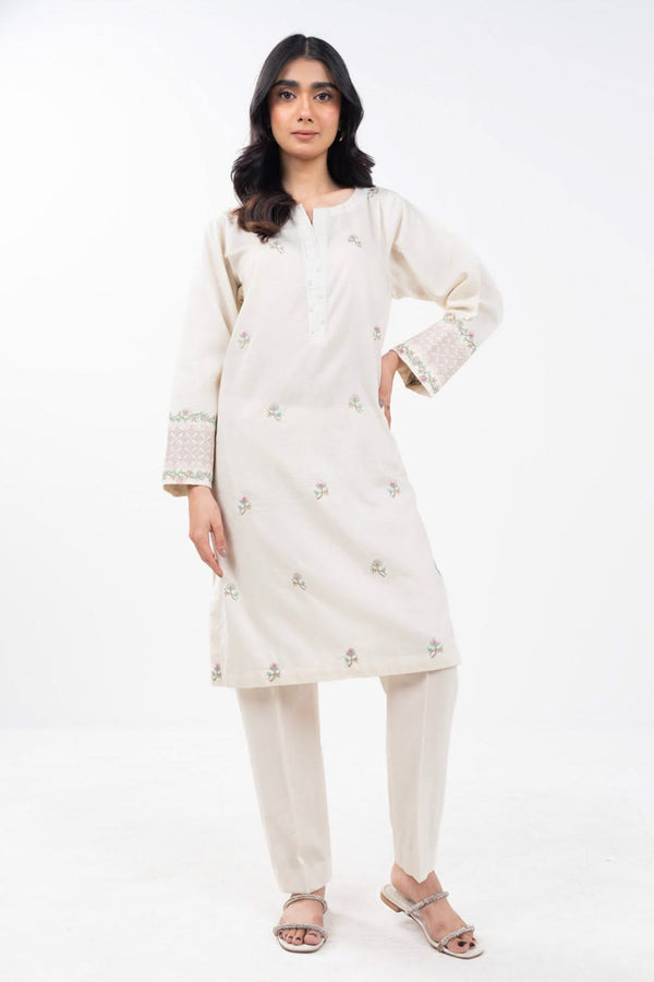 Stitched - Dyed Embroiderd Dobby Kurta