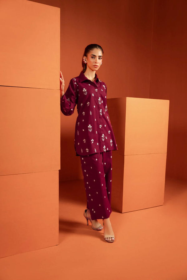 Stitched - Embroidered Cambric Kurta