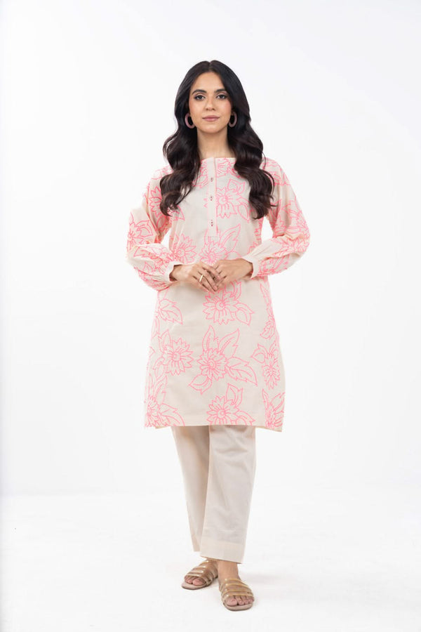 Stitched - 2 Pc Embroidered Cambric Outfit