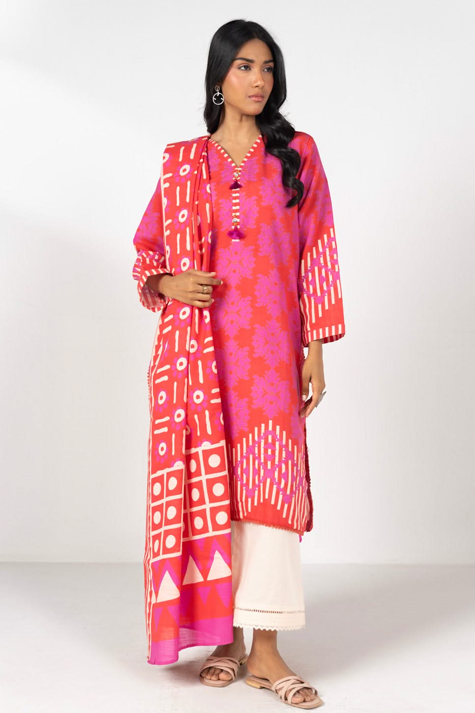 Stitched - Printed Khaddar Kurta