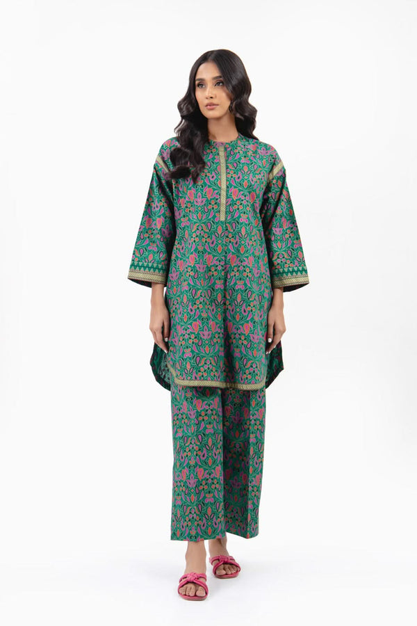 Stitched - 2 Pc Printed Cambric Outfit