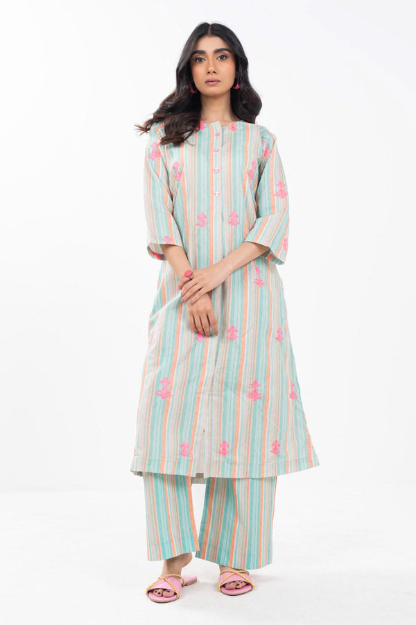 Stitched - Printed Embroidered Irish Kurta