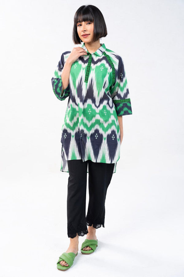 Printed Slub Kurti