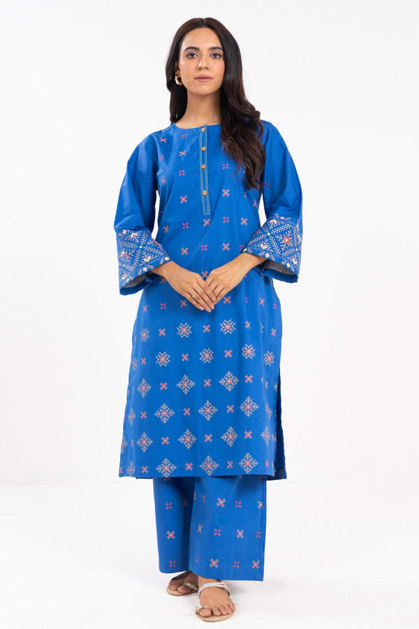 Stitched - 2 Pc Printed Cambric Outfit