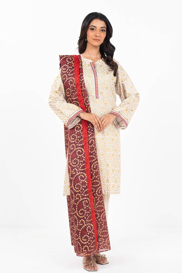 Stitched - 2 Pc Embroidered Cambric Outfit