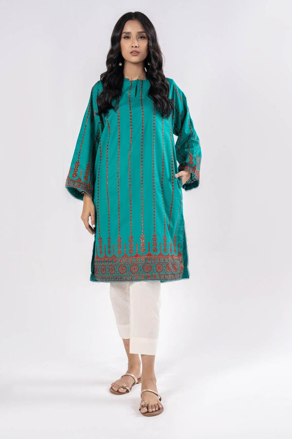 Embroidered Cambric Kurti