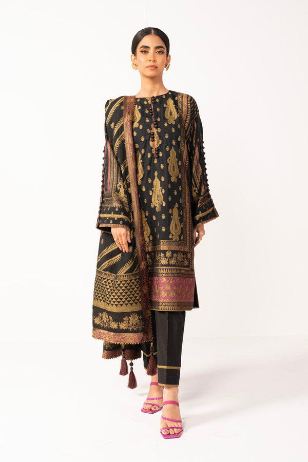 3 Pc Jacquard Suit With Jacquard Dupatta