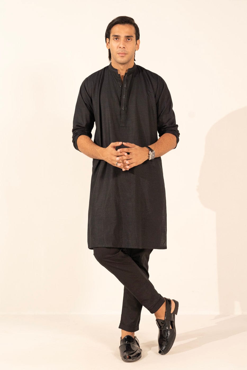 Dyed Khaddar Kurta – Alkaram Studio