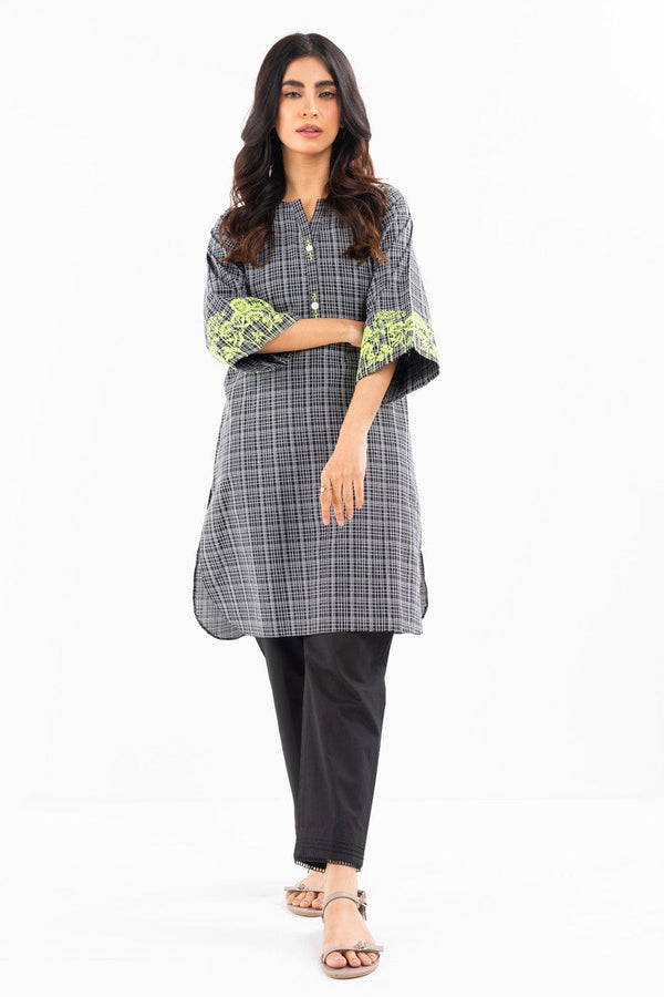 Dyed Embroidered Dobby Kurti