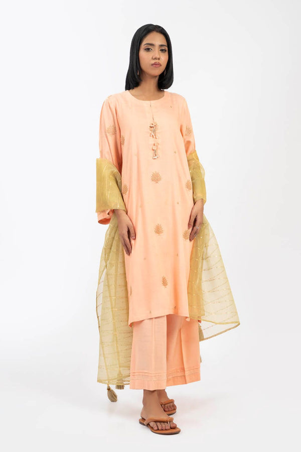 3 Pc Raw Silk Outfit