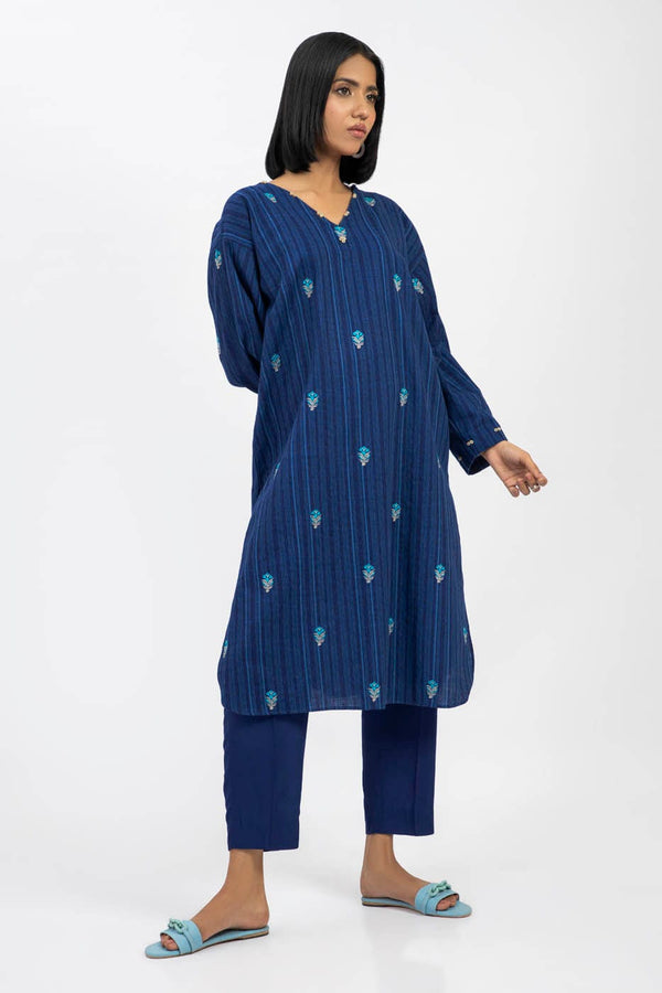 Printed Embroidered Khaddar Kurti