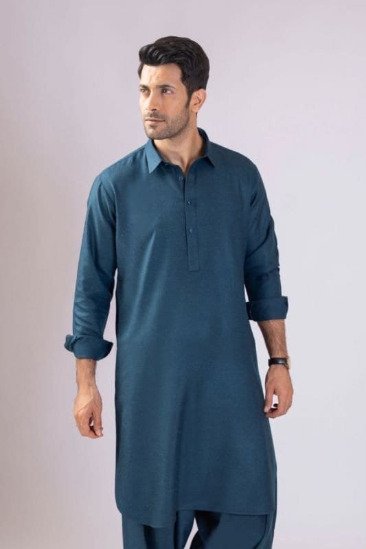 Dyed Wool Blended Shalwar Kameez – Alkaram Studio