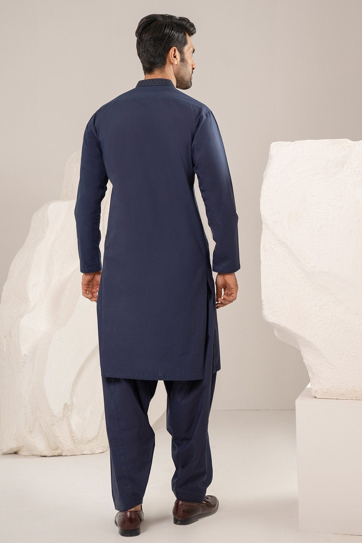 White Cotton-Silk Blend Sherwani Inner Kurta and Pants – The house of  Arsalan Iqbal